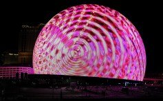 A esfera acende em 08 de dezembro de 2024 em Las Vegas, Nevada.