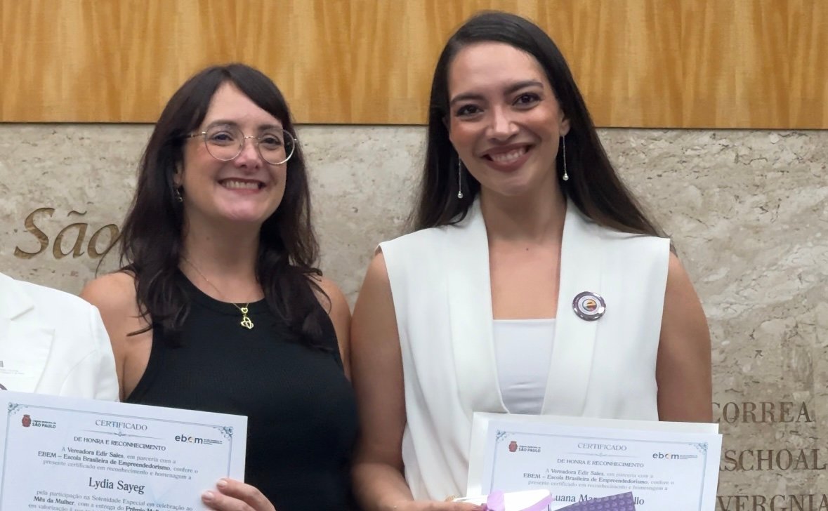 Luana Mello, jornalista da Vivax TV, é destaque entre empreendedoras homenageadas na Câmara de São Paulo