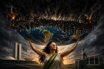 A Democracia carrega um mundo virado de cabeça para baixo