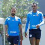 caio alexandre e jean lucas em treino do bahia