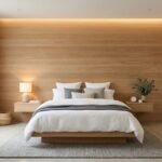 Adeus às cabeceiras volumosas estofadas: a nova tendência de design aposta em painéis de madeira minimalistas, que transformam o quarto com um visual moderno, elegante e mais leve, valorizando a simplicidade e a sofisticação do ambiente