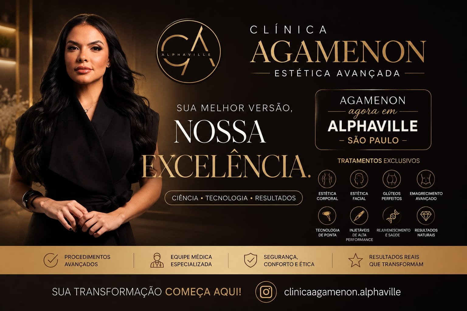 Clínica Agamenon Alphaville será inaugurada com coquetel exclusivo e apresenta novo conceito em estética avançada