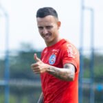 iago borduchi em treino do bahia