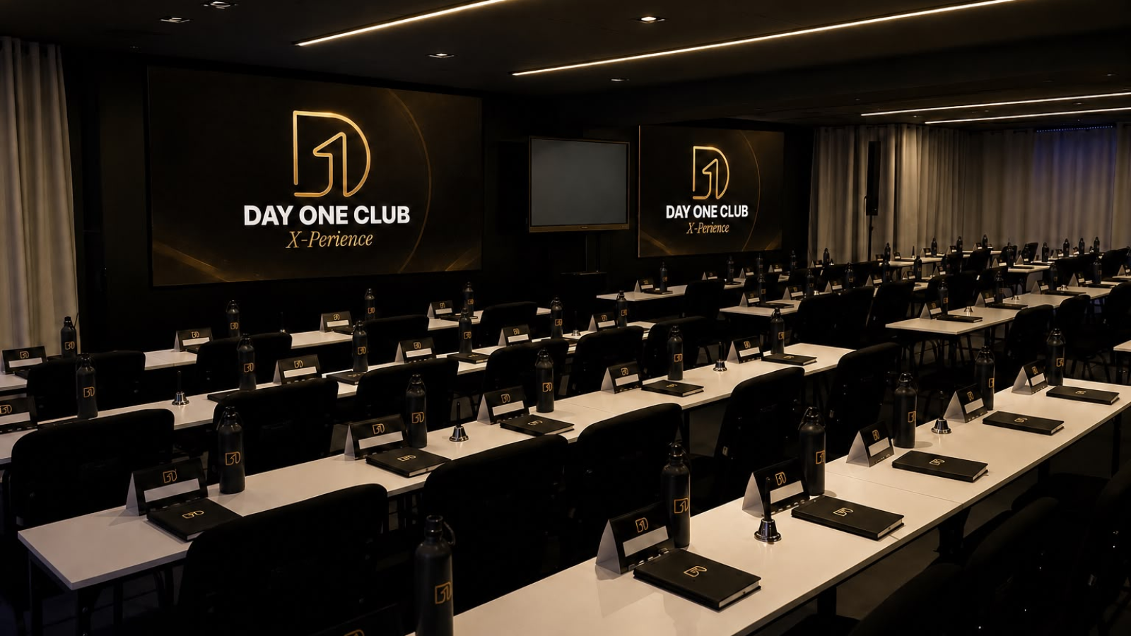 Ambiente do Day One Club X-Perience, iniciativa que reúne empreendedores e profissionais em uma jornada de aprendizado, troca de experiências e desenvolvimento de negócios.