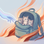 Socorrista encontra mochila abandonada em dia de calor e salva trio de gatinhos por pouco