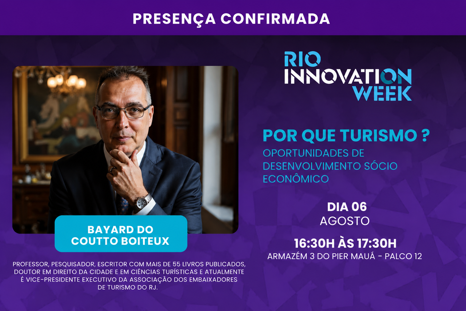 Bayard Boiteux participa de painel estratégico no Rio Innovation Week 2026