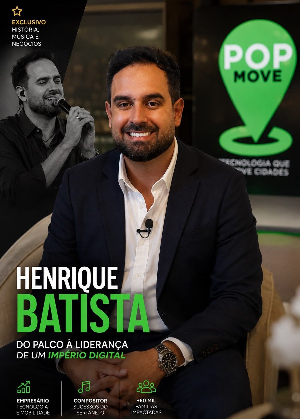 Henrique Batista: do sucesso como compositor ao comando de um dos maiores grupos brasileiros de tecnologia e mobilidade