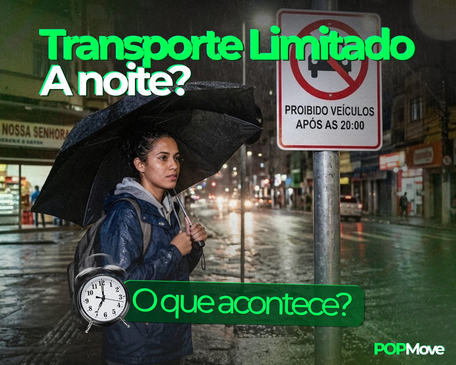 O que acontece com uma cidade quando o transporte é limitado à noite?