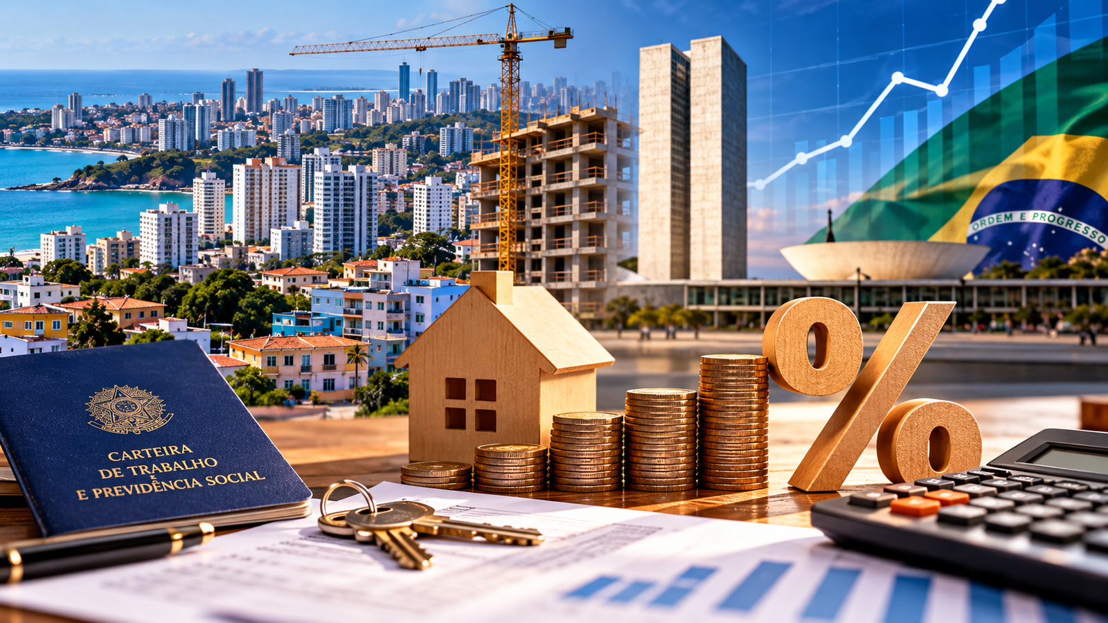 Brasil cresce, emprego avança, mas juros continuam altos