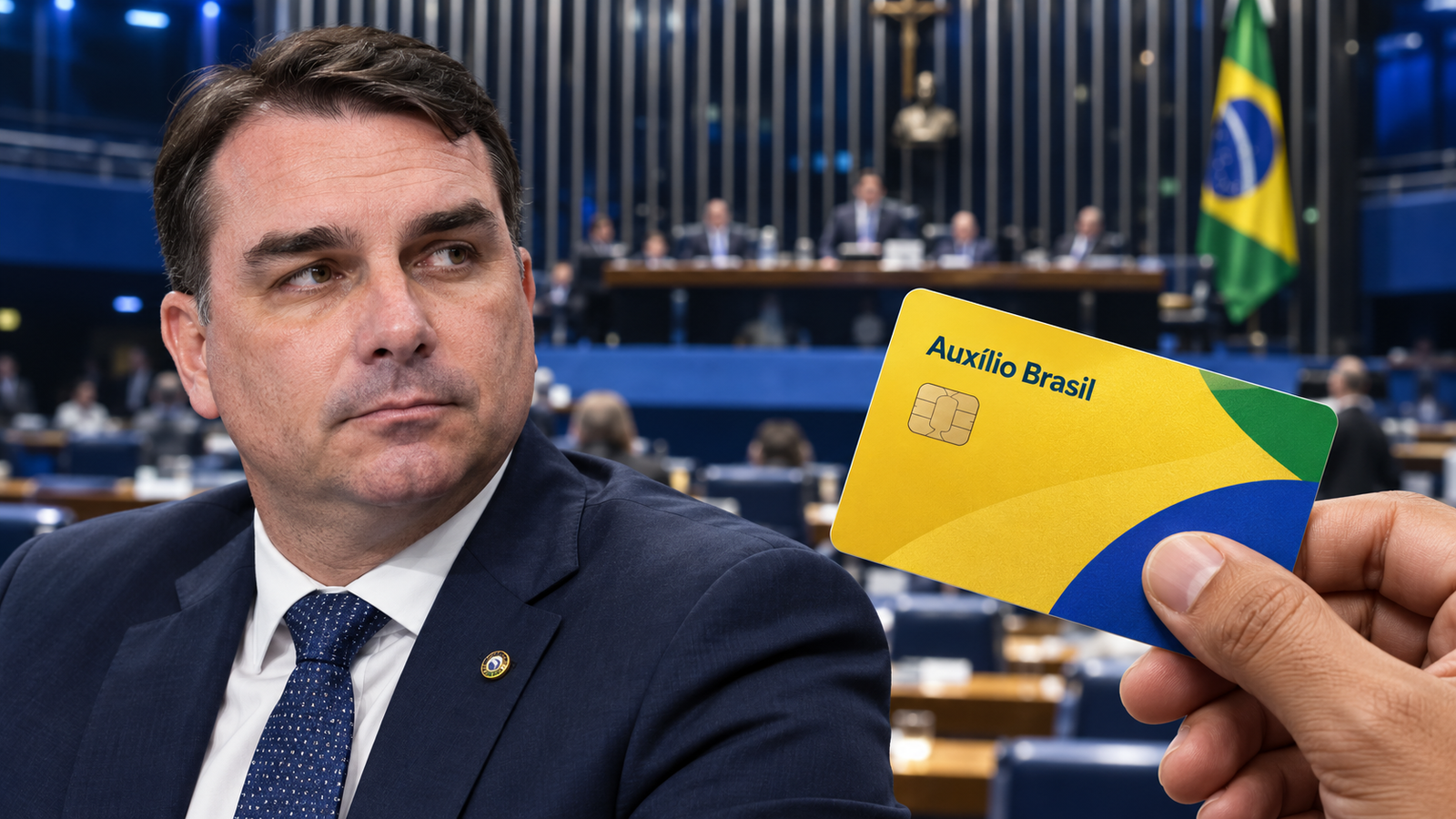 Flávio atribui R$ 600 a Bolsonaro, mas votou contra PEC que