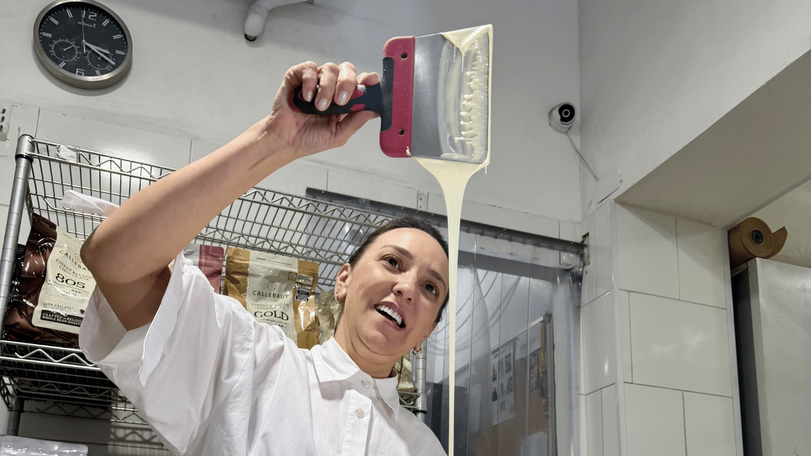 Luciana Machado no ateliê da Lu Chocolates, em Santo André, no ABC paulista.