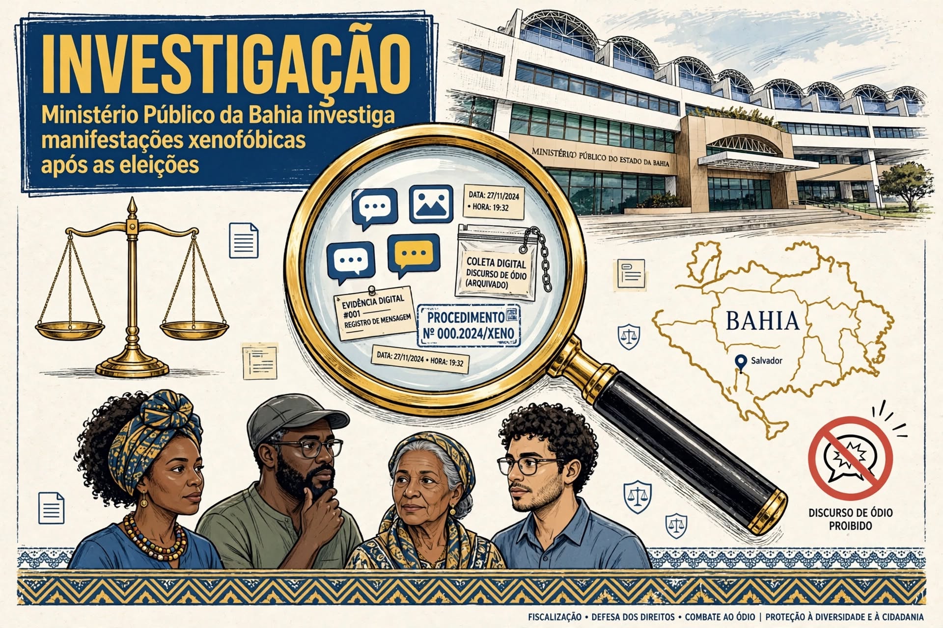 MPBA avança apuração sobre manifestações xenofóbicas