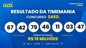 Resultado da Timemania 2454 de hoje (13/10): veja os números sorteados, o Time do Coração e o rateio de R$ 19,7 milhões