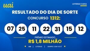 Resultado do Dia de Sorte de hoje: veja os números e o rateio do concurso 1313, que pode pagar R$ 1,8 milhão (sexta-feira, 02/10)